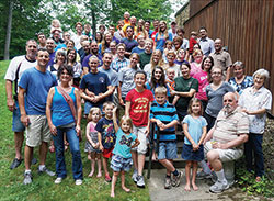 Teenagers and youth ministry leaders from St. Agnes Parish in Nashville and parishes in Terre Haute spent four days in late July assisting people in need in Brown County. (Photo by Carol Nathan) 