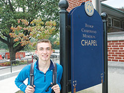 Joshua Christian is among the former St. Joseph’s University students who have found a new home at Marian University in Indianapolis. (Photo by John Shaughnessy)