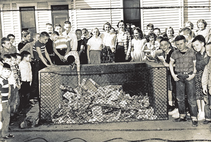 The Criterion published this photo along with two others in an “Out of the Past” feature in its Aug. 31, 1979 issue. A follow-up in the Sept. 21, 1979, issue stated that the photo was believed to be from St. Ambrose Parish in Seymour during the 1950s, but included no other information. If you have information regarding this photo, please contact the archives.