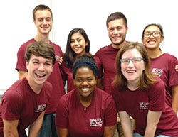 Members of the Butler Catholic Community pose during a retreat last October. The archdiocesan Office of Young Adult and College Campus ministry supports Catholic student organizations like the one at Butler University in Indianapolis. (Submitted photo)